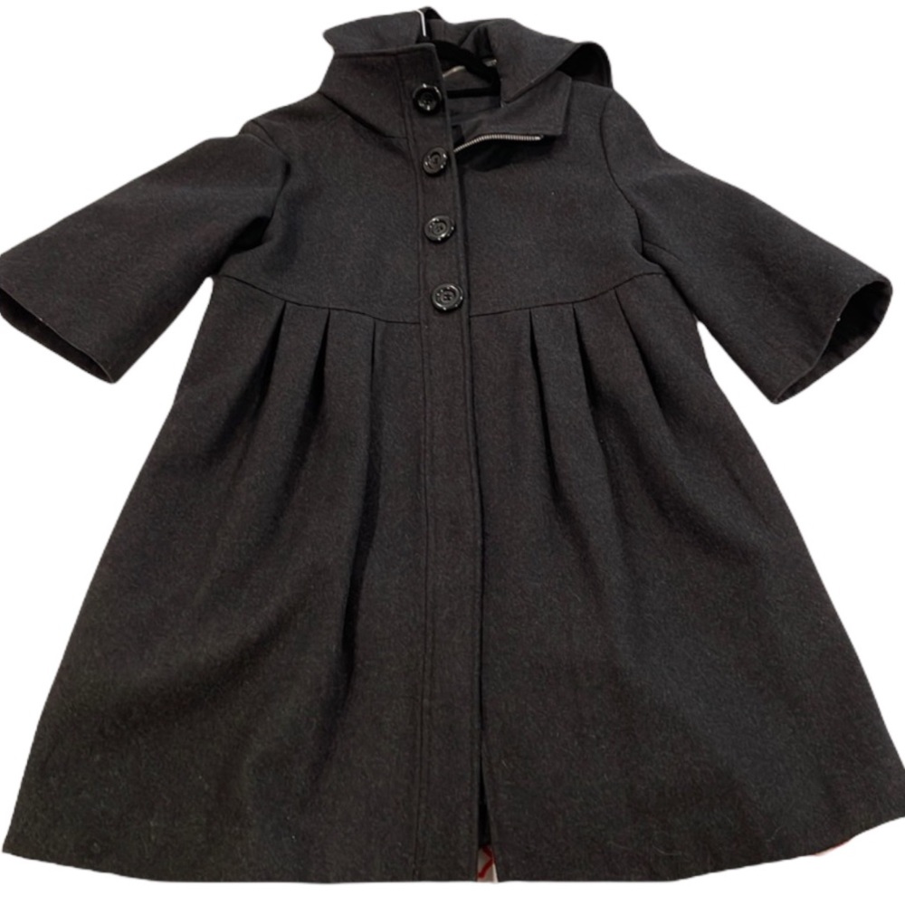 Remy Hall black wool cape jacket